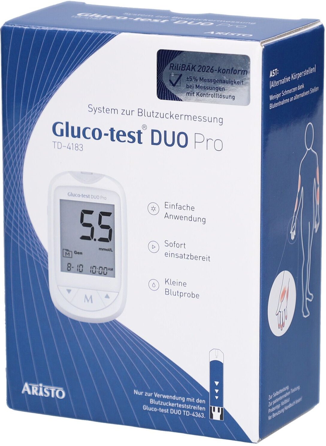 Gluco Test DUO Pro Set Blutzuckermessgerät mmol/l 1 St