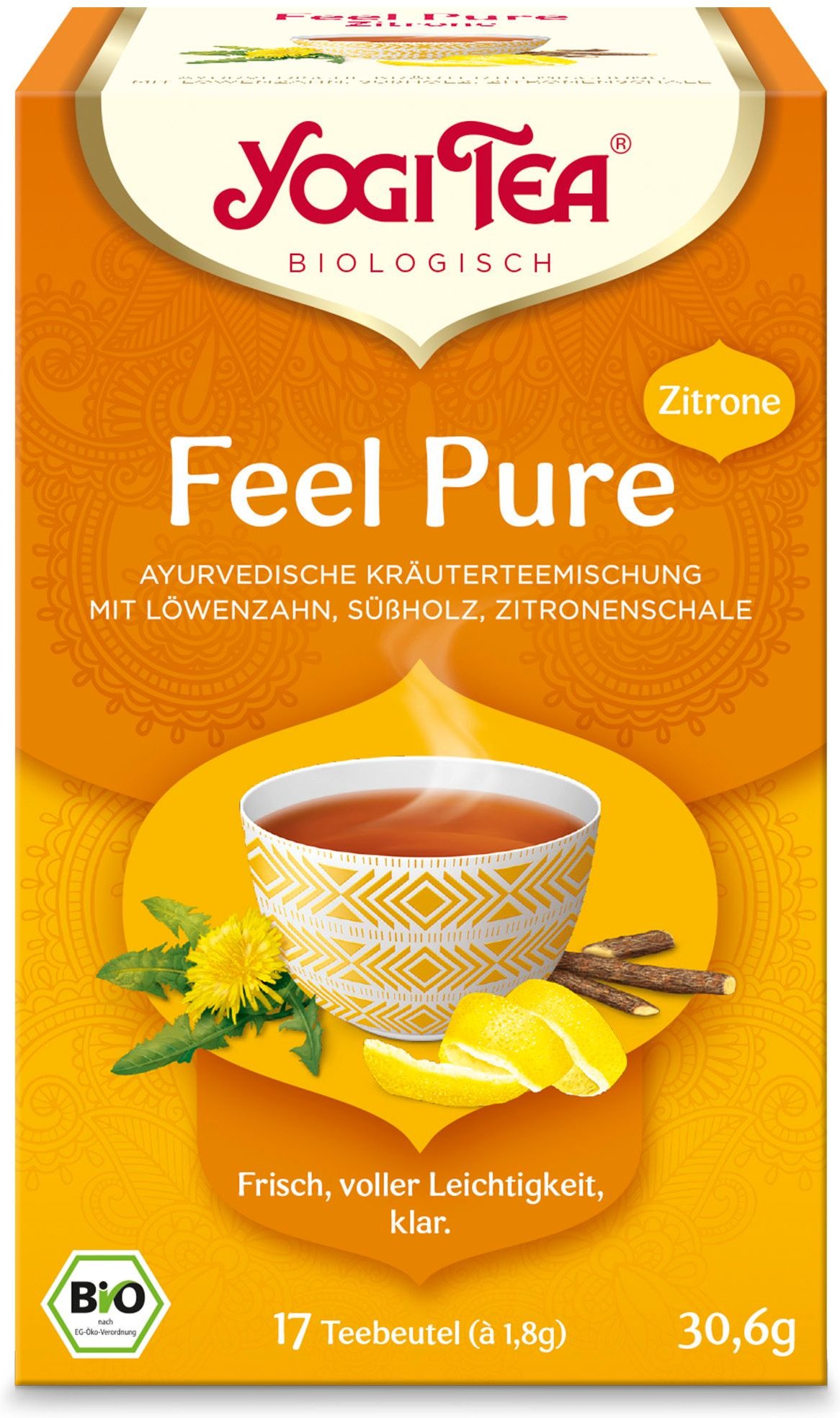 Yogi TEA Feel Pure Zitrone Bio Filterbeutel 17x1,8 g