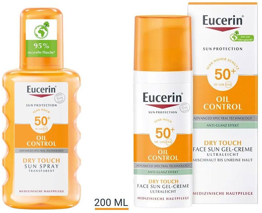 Eucerin Oil Control Sun Face&Body 50+ Spray 1 St Set