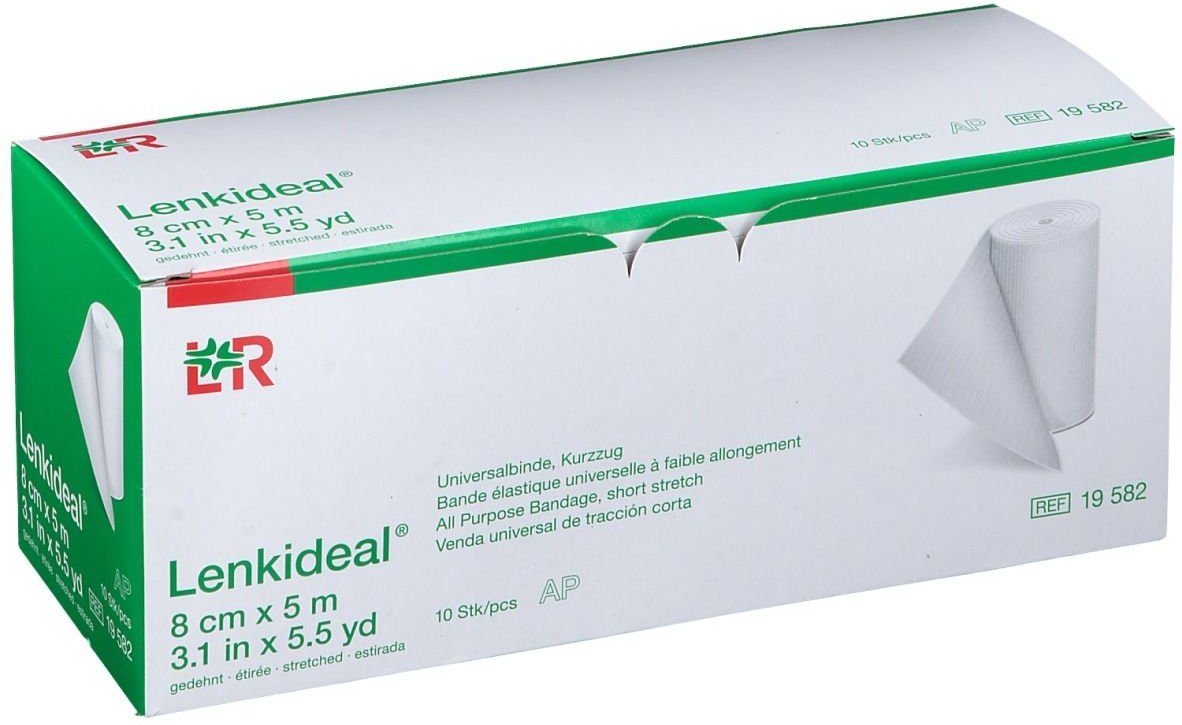 Lenkideal Idealb.8 cmx5 m weiß o.Verbandkl.lose 10 St Binden