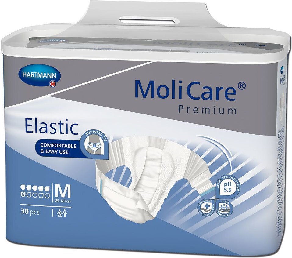 Thumbnail - Molicare Premium Elastic Slip 6 Tropfen Gr.M 3x30 St Einweghosen