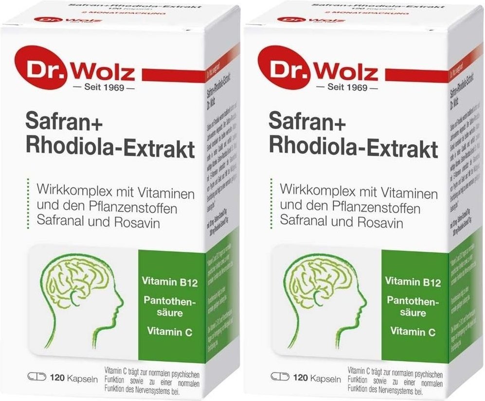 SAFRAN+RHODIOLA-Extrakt Dr.Wolz Kapseln 2x 2x120 St