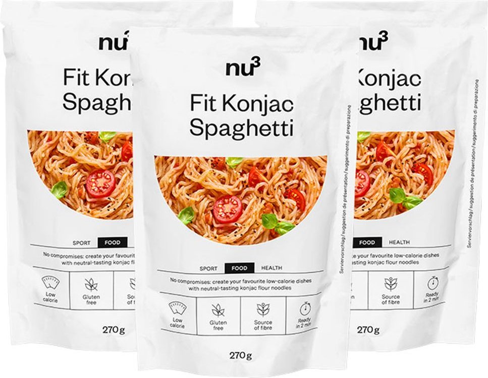 3 x nu3 Fit Konjak Spaghetti 3x270 g Futter