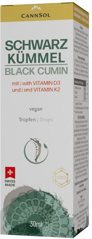 Cannsol Schwarzkümmel m.Vit.D3+K2 Tropfen z.Einn. 30 ml zum Einnehmen