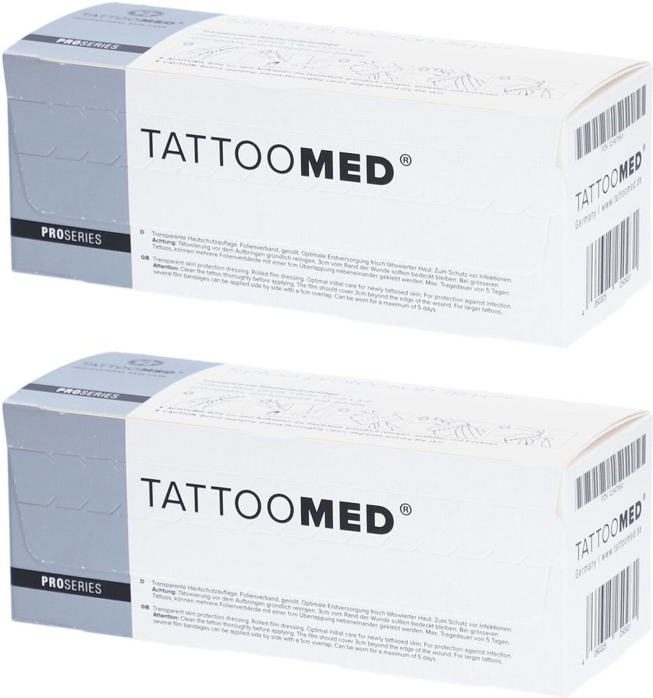 Tattoo Prot Fil2.0 15CMx5M x2 2x1 St Pflaster