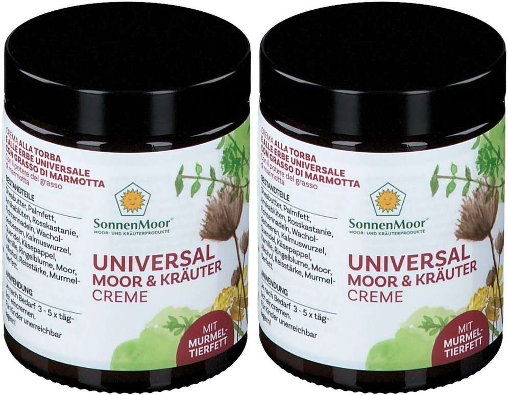 Universal Moor- u.Kräutercreme m.Murmeltierfett 2x 2x140 g Creme