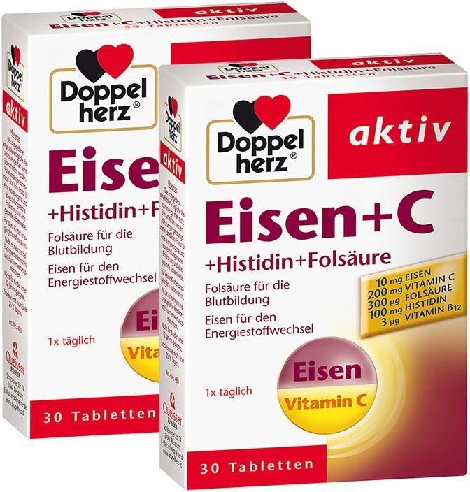 Thumbnail - Doppelherz Eisen + C Histidin 2x30 St Tabletten
