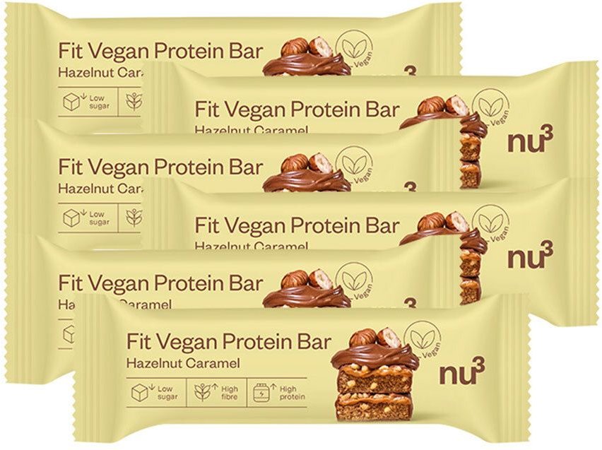 nu3 Fit Vegan Bar Hazelnut-Caramel x6 6x50 g Riegel