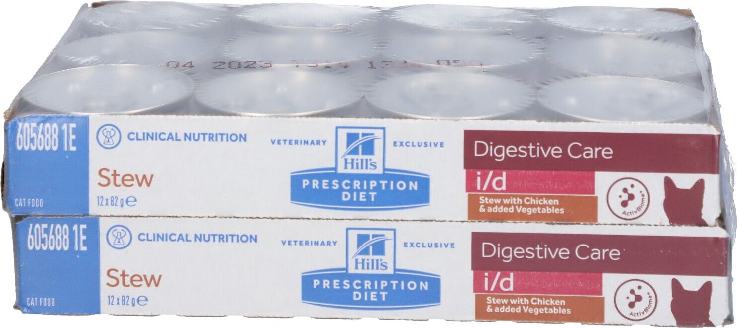 Hill's Prescription Diet I/D Feline Digestive Support Chicken & Veg 24x82 g Futter