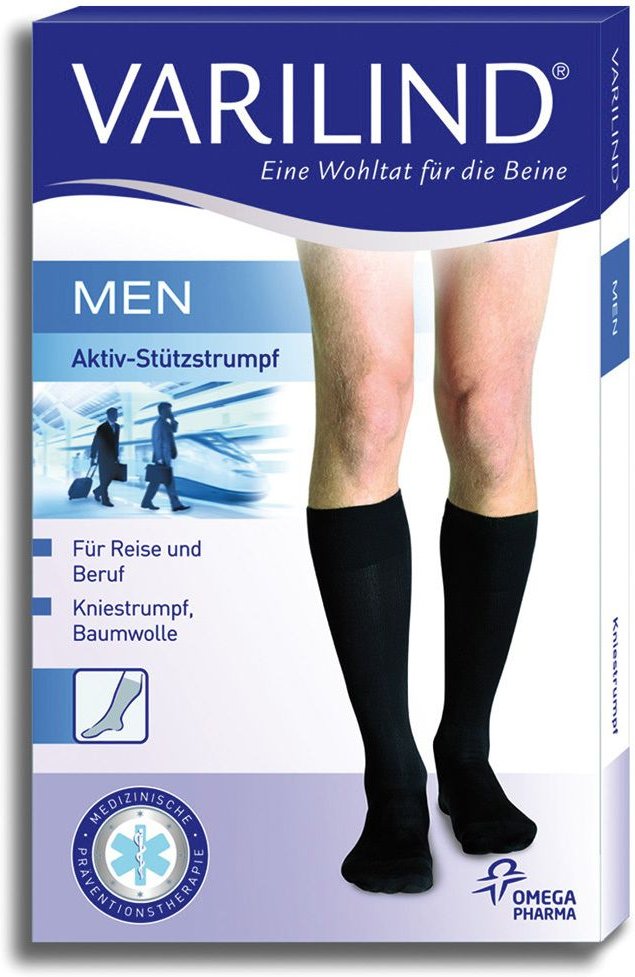 Varilind Men Kniestrumpf L Baumwolle anthrazit