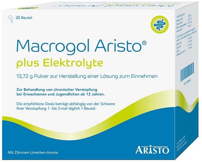 Macrogol Aristo plus Elektrolyte 13,72 g PLE 20 St Pulver zur Herstellung einer Lösung zum Einnehmen