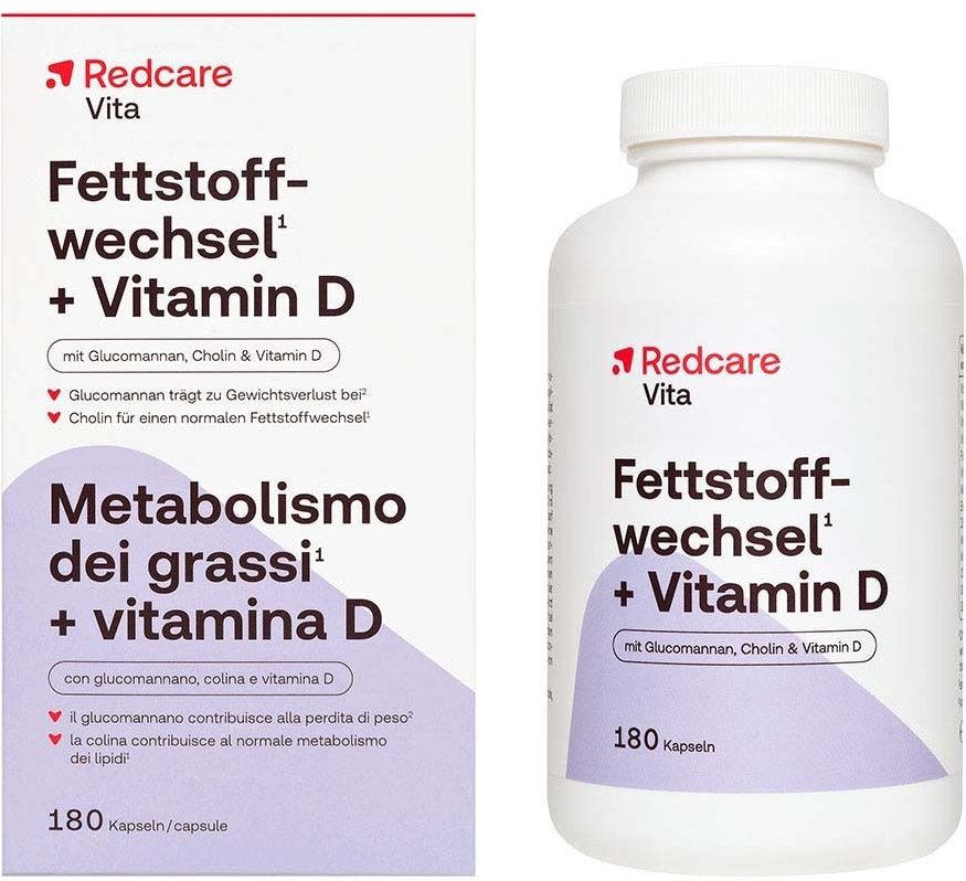 FETTSTOFFWECHSEL+Vitamin D Redcare Kapseln 180 St