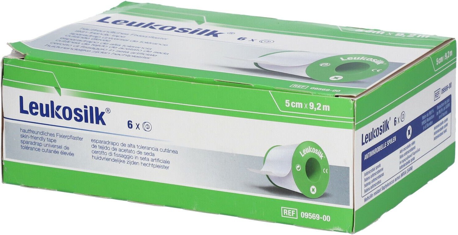 Leukosilk 5 cmx9,2 m 6 St Pflaster