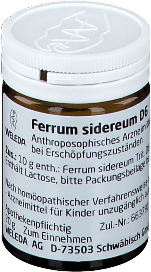Ferrum Sidereum D 6 Trituration 20 g