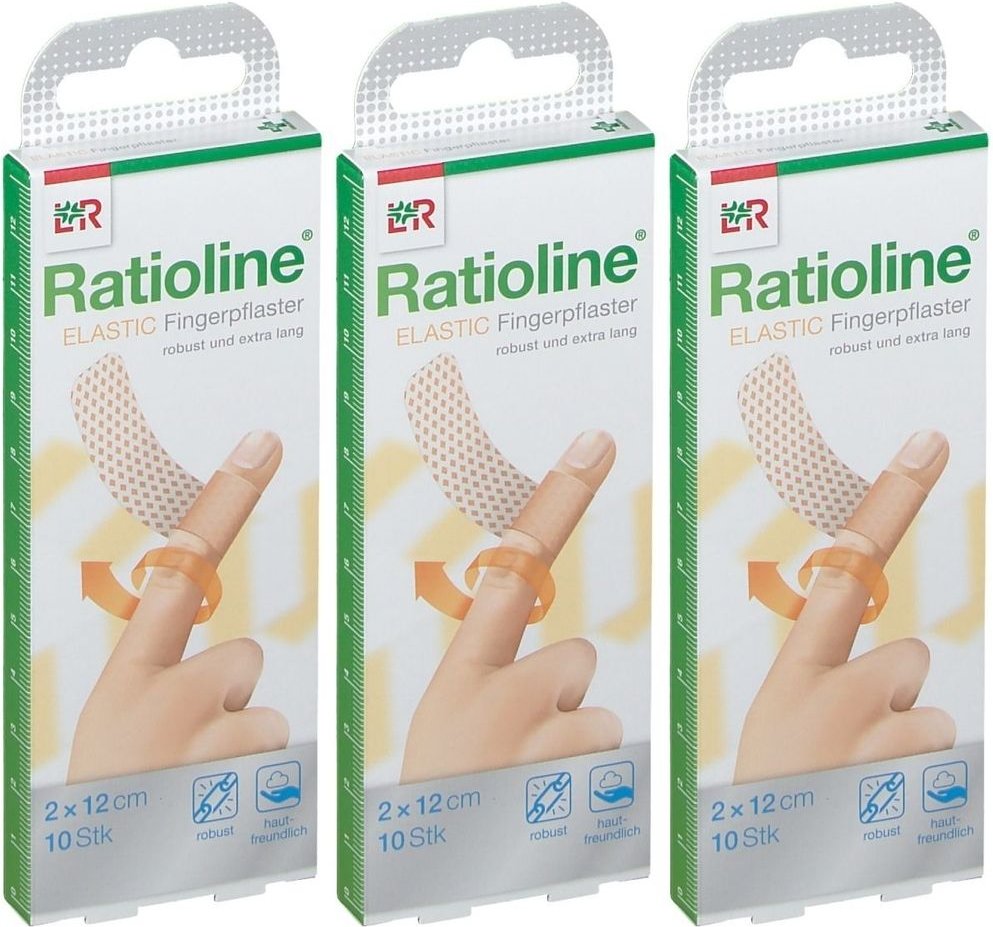 Ratioline elastic Fingerverband 2x12 cm 3x 3x10 St Verband