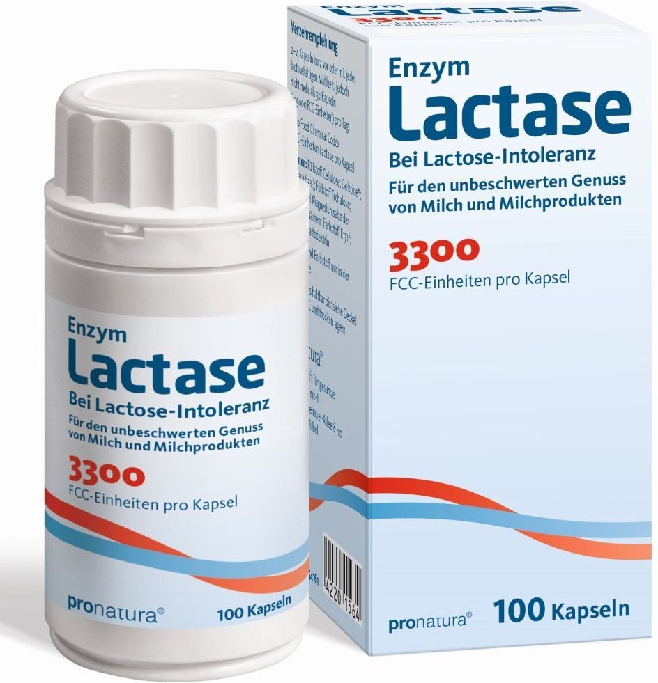 Lactase 3.300 FCC 200 mg Kapseln 100 St