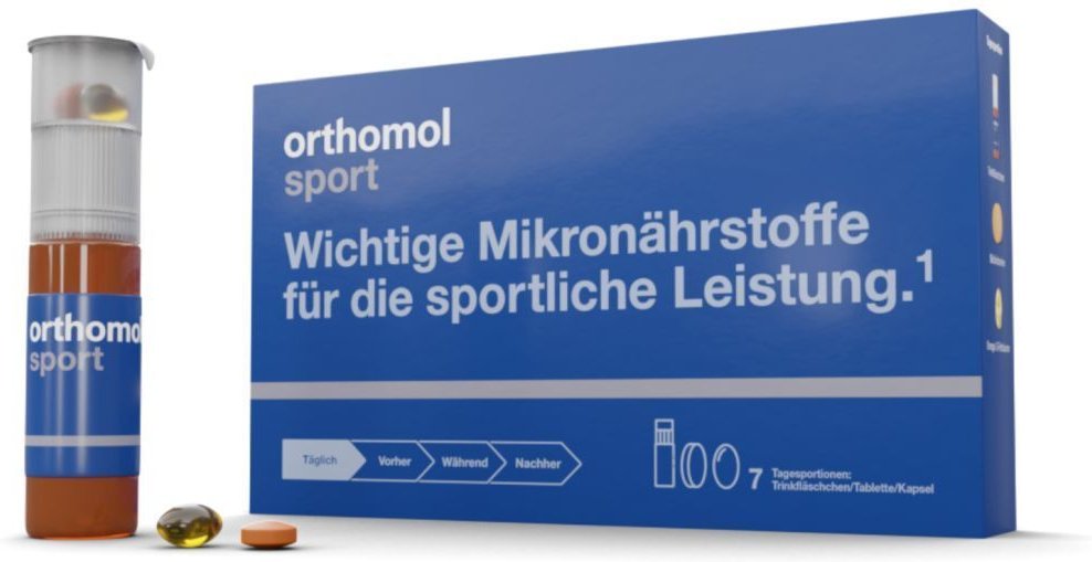 Orthomol Sport Trinkfläschchen/Tabl./Kaps.Kombip. 7 St Trinkampullen