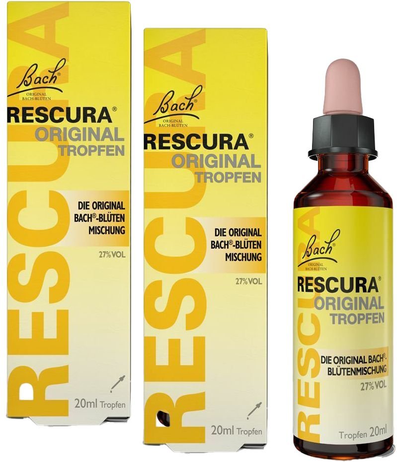 Bachblüten Original Rescura Tropfen m.Alkohol Doppelpack 2x20 ml