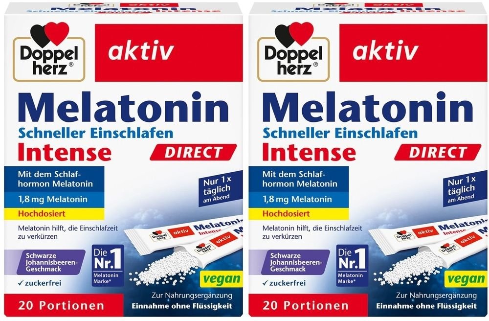 Doppelherz Melatonin Direct Schneller Einschlafen 2x 2x20 St Pellets