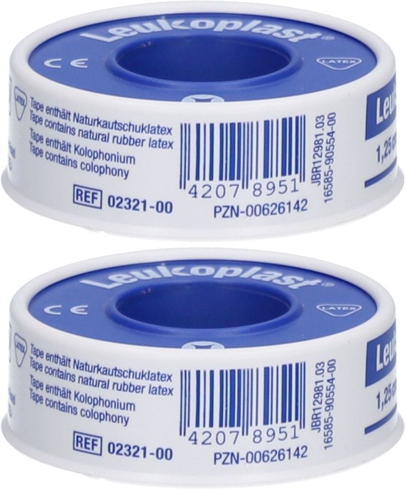 Leukoplast wasserfest 1,25 cmx5 m 2x 2x1 St Pflaster