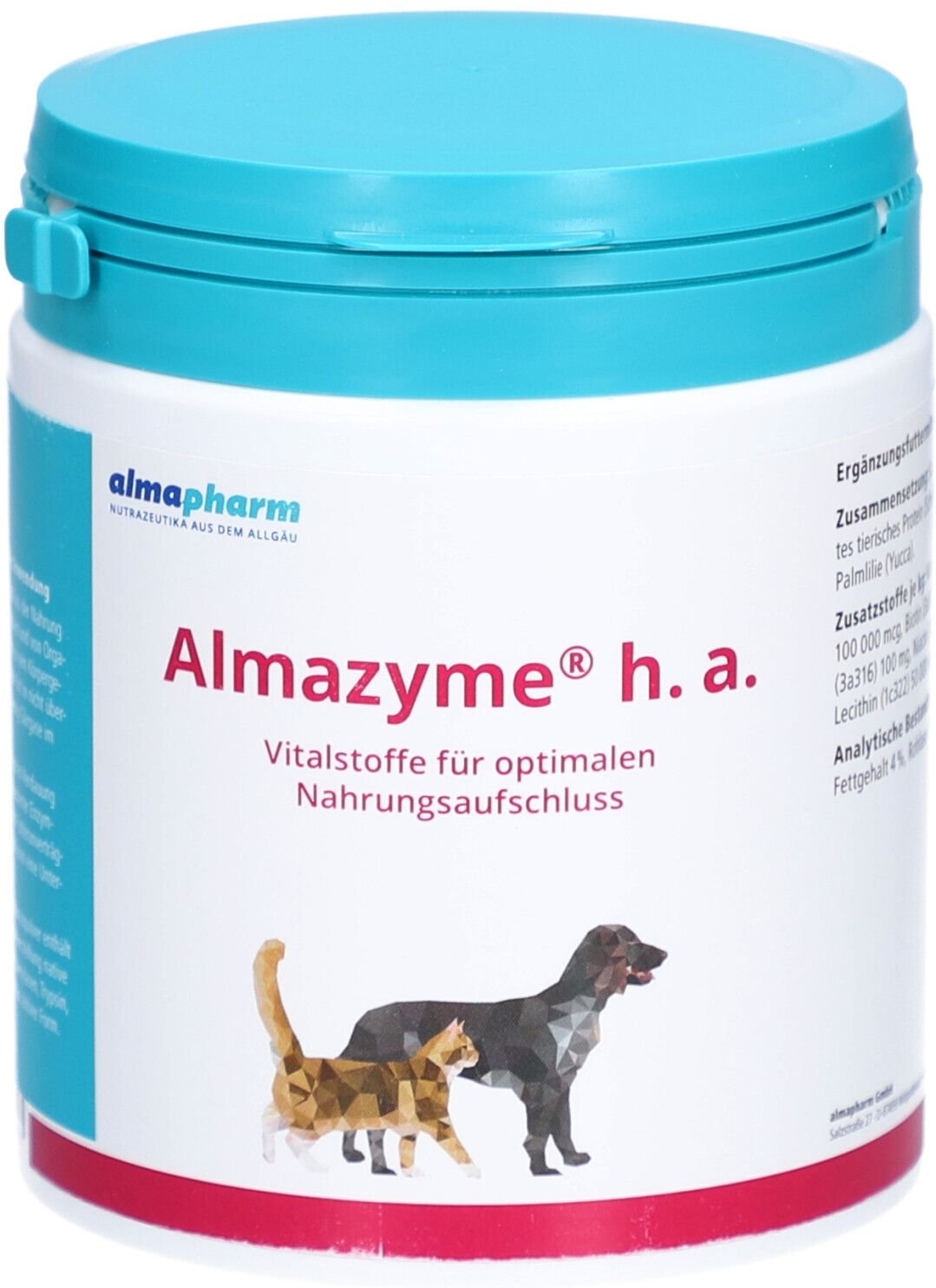 Almazyme H.a. Erg.-Futterm.f.Hunde u.Katzen 500 g Pulver