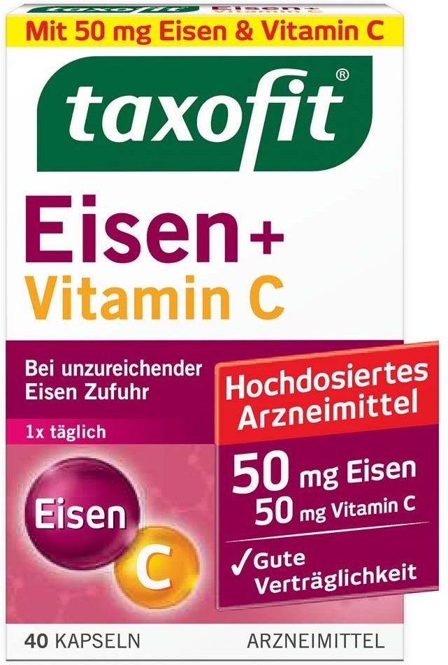 Taxofit Eisen+Vitamin C Kapseln 40 St