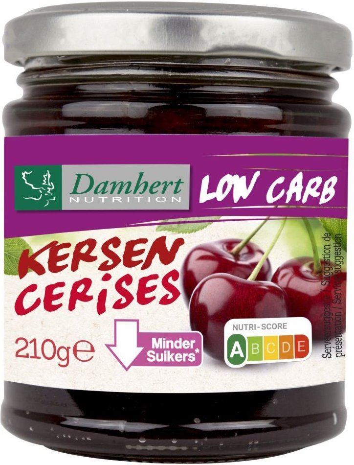 Damhert Dieetconfituur Kers Tagatose 210 g Creme