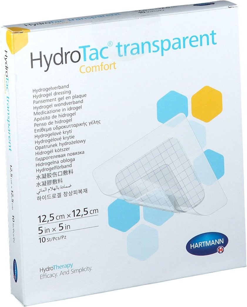 Hydrotac transparent comfort Hydrogelv.12,5x12,5cm 10 St Verband
