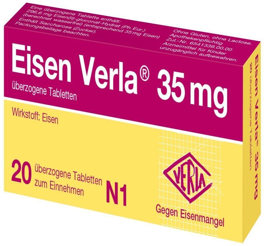 Eisen Verla 35 mg überzogene Tabletten