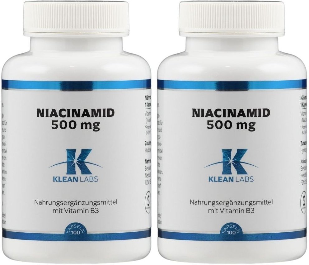 Niacinamid B3 500 mg Klean Labs Kapseln 2x 2x100 St