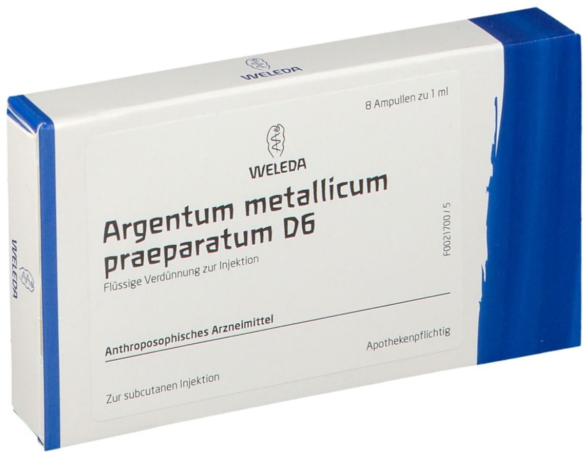 Argentum Metallicum praeparatum D 6 Ampullen 8 St