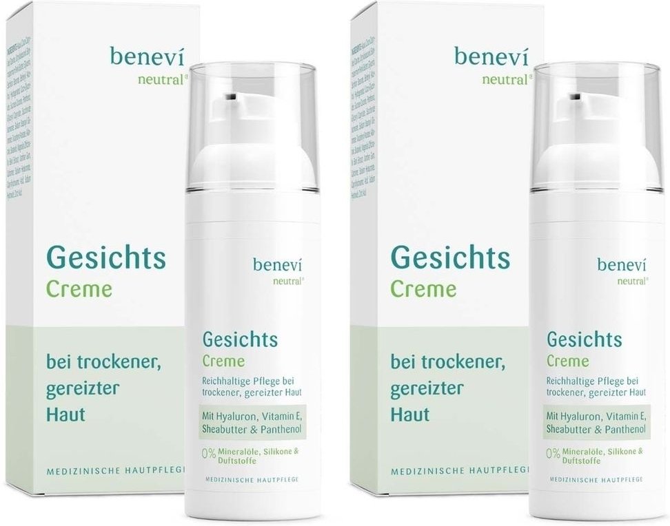 Benevi neutral Gesichts-Creme 2x 2x50 ml Creme