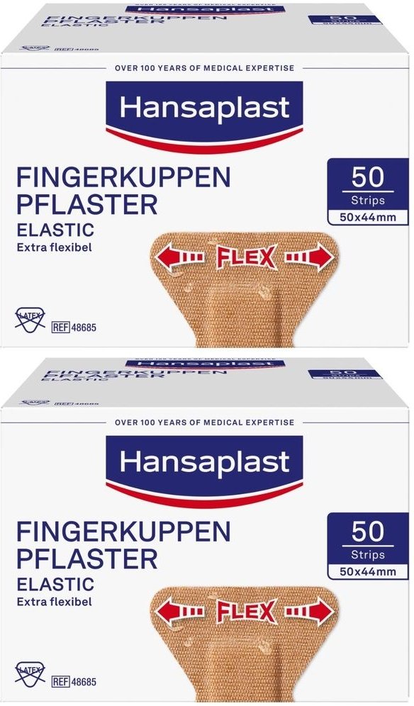 Hansaplast Elastic Fingerkuppenpflaster 2x 2x50 St Pflaster