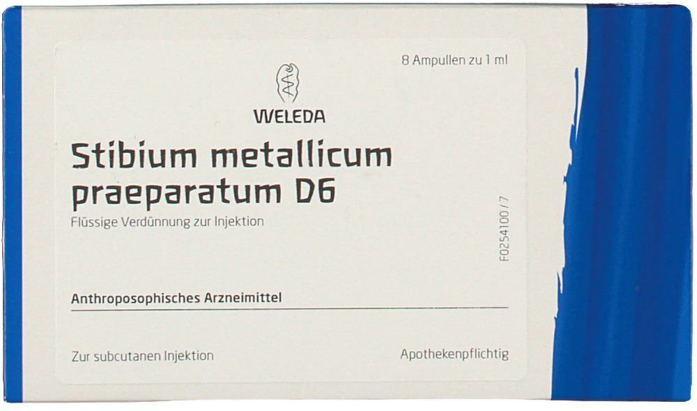 Stibium Metallicum Praeparatum D 6 Ampullen 8x1 ml