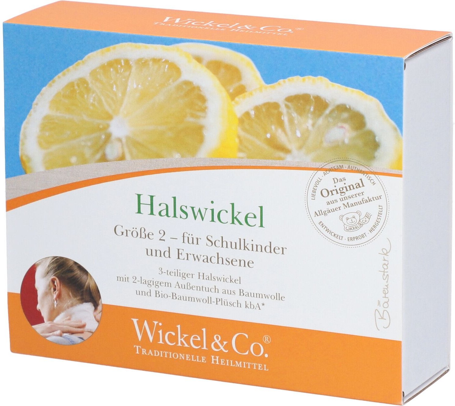 Halswickel Gr. 2, karo blau 1 St Folie