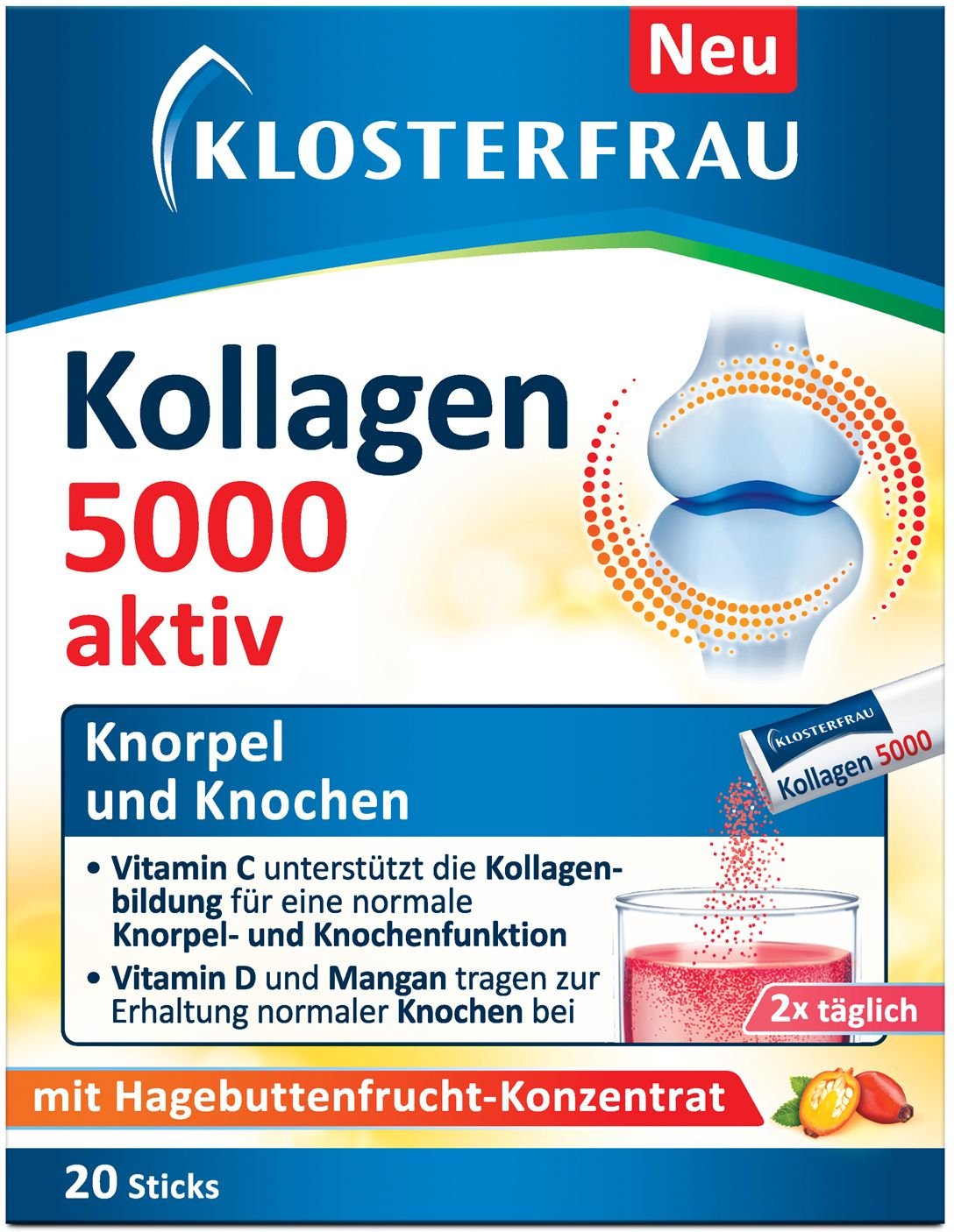 Klosterfrau Kollagen 5000 aktiv Granulat Sticks 20 St