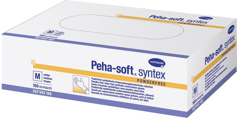 Thumbnail - Peha-Soft Syntex Unters.Handsch.unste.pud.frei M 100 St Handschuhe