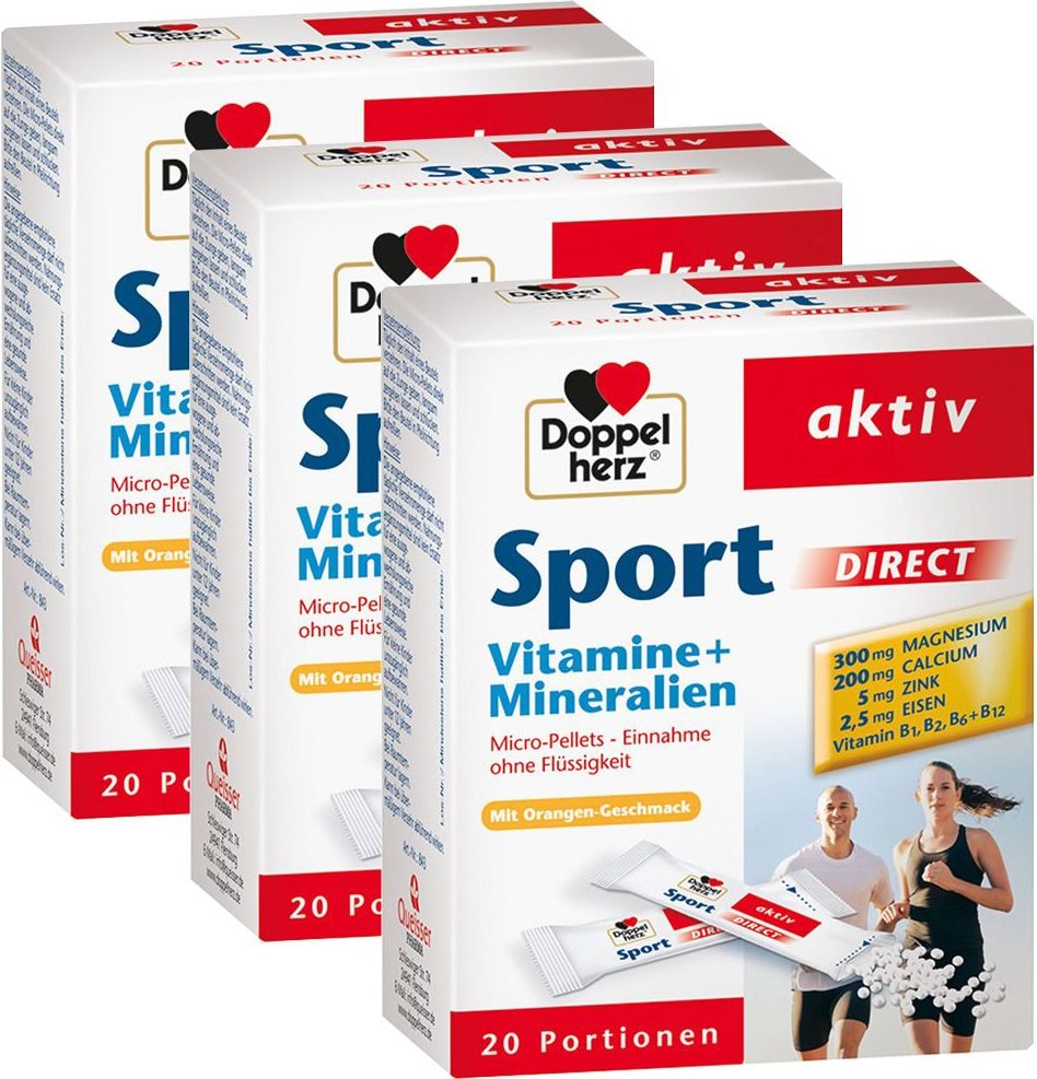 3x Doppelherz Sport Direct Vitamine+Mineralien 3x20 St Tabletten