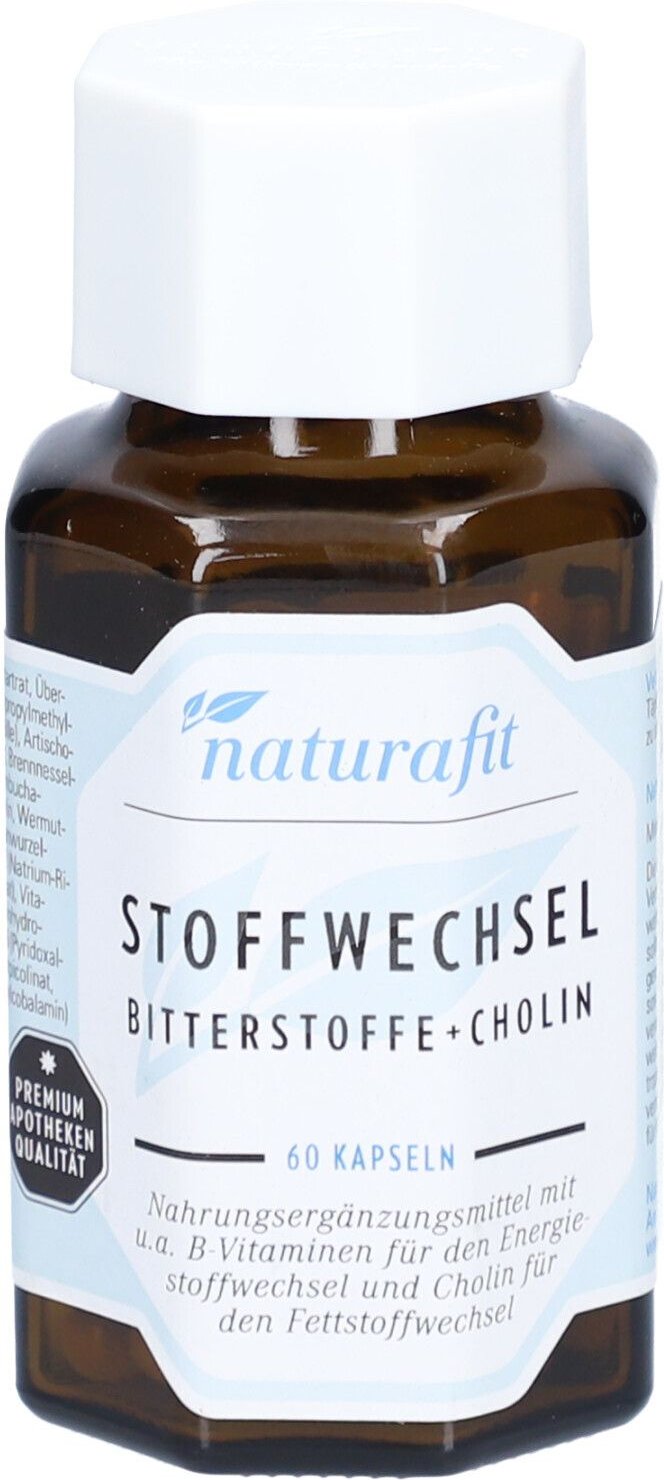 Naturafit Stoffwechsel Bitterstoffe+Cholin Kapseln 60 St