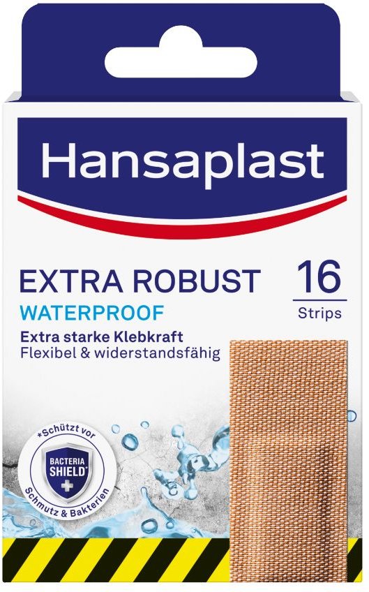 Hansaplast extra robust wasserdicht Pflasterstrips 16 St Pflaster