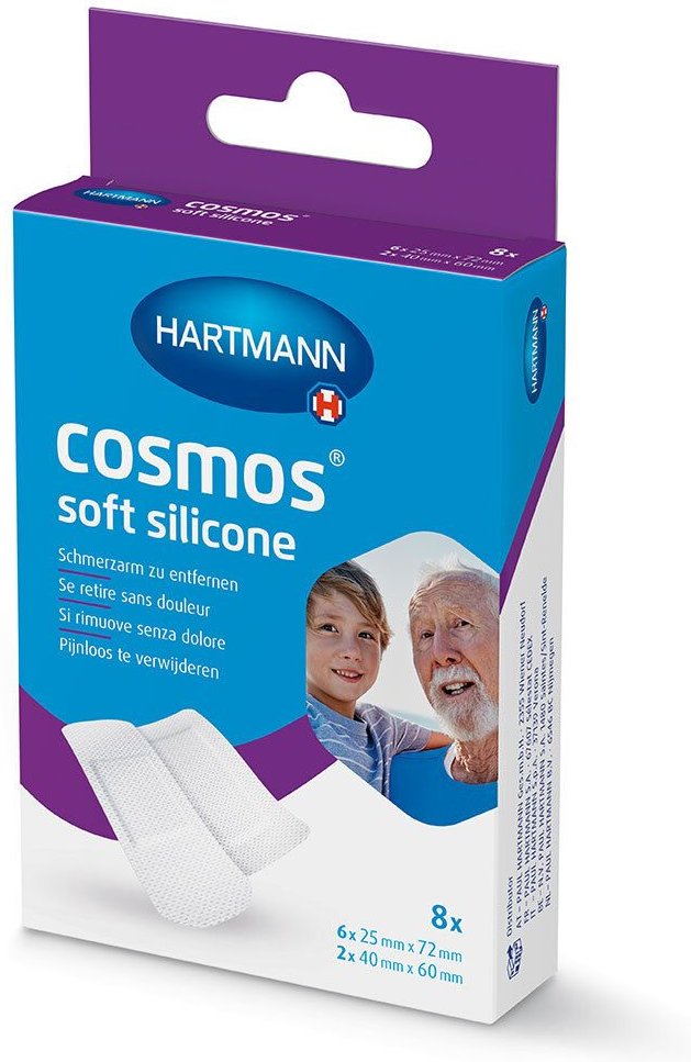 Cosmos soft silicone Pflasterstrips 2 Größen 8 St Pflaster