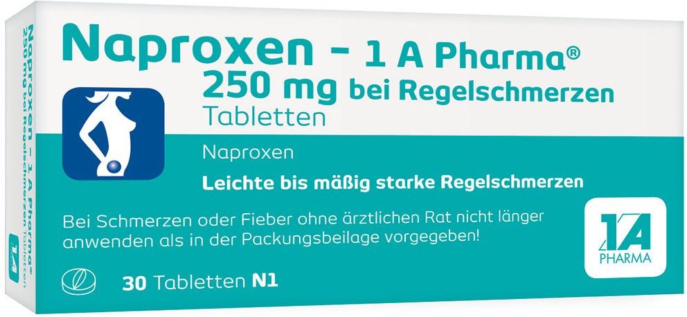 Naproxen - 1 A Pharma 250 mg bei Regelschmerzen