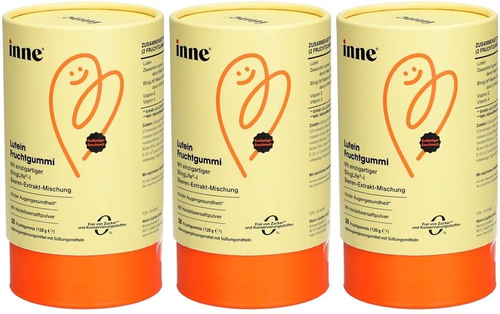 3x Inne Lutein Fruchtgummi 3x30x4 g Kaudragees