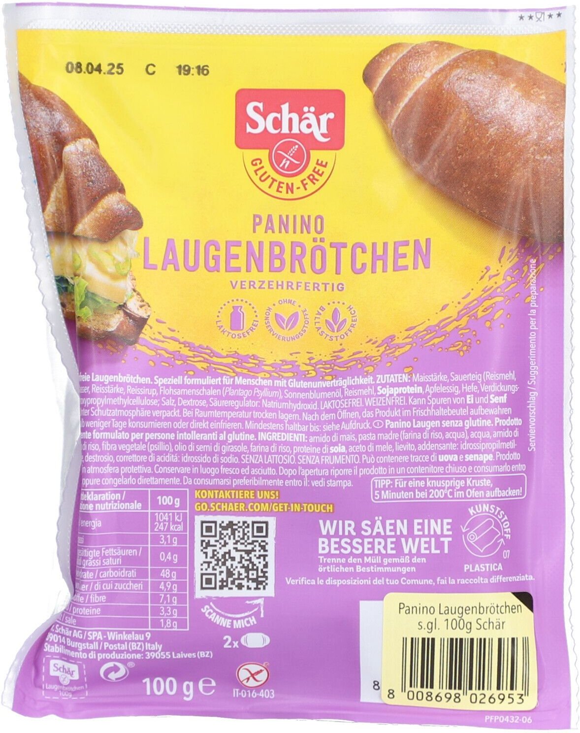 Schär Laugenbrötchen glutenfrei 100 g Futter