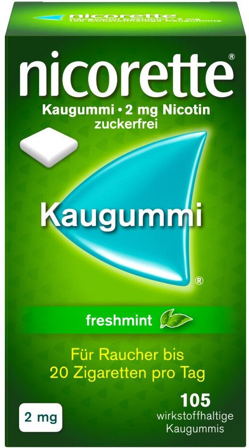 Nicorette Kaugummi 2 mg freshmint 105 St