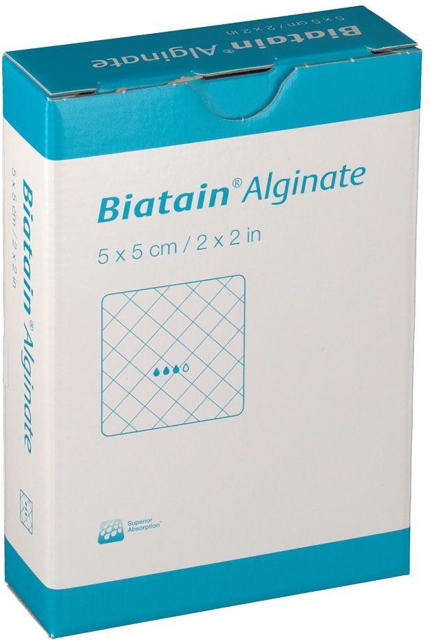 Biatain Alginate Kompressen 5x5 cm 10 St Verband