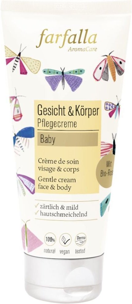 Farfalla Baby Pflegecreme Gesicht&Körp Rose 100 ml Creme