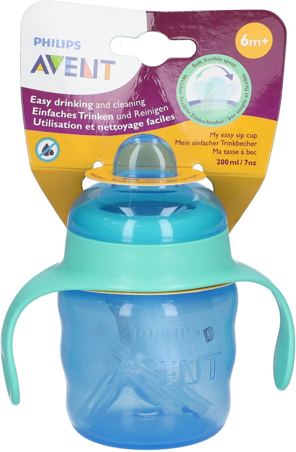 Thumbnail - Avent Beker met Drinktuit Blauw Scf551/05 200 ml Babyflasche