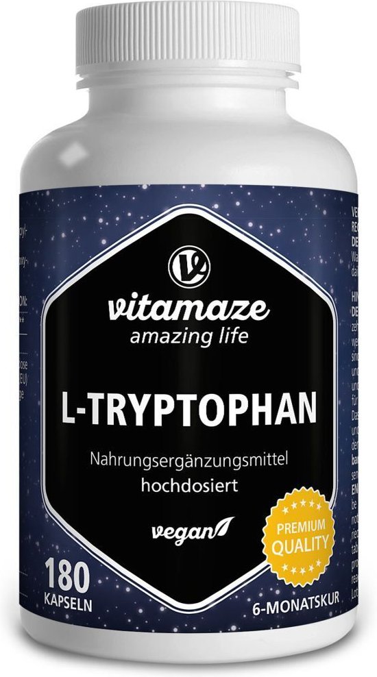 L-Tryptophan 500 mg hochdosiert vegan Kapseln
