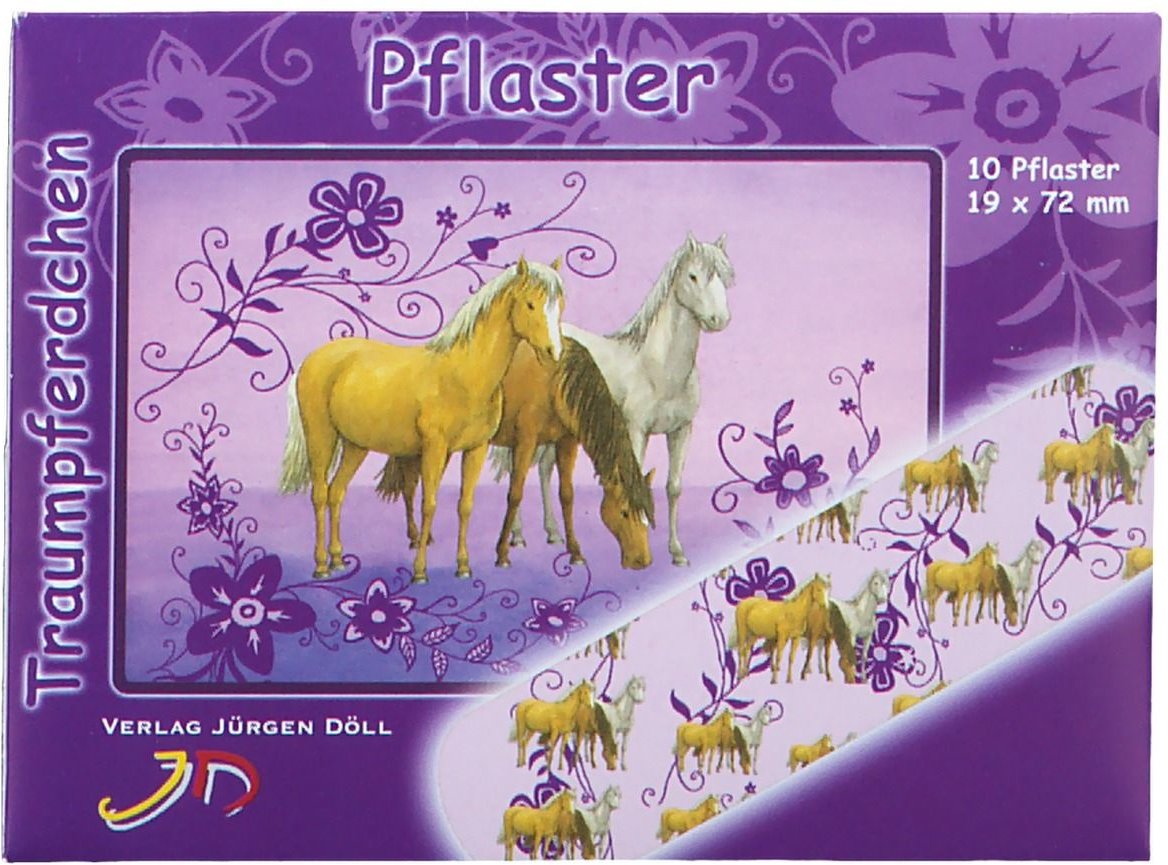 Kinderpflaster Traumpferdchen blau Briefchen 10 St Pflaster